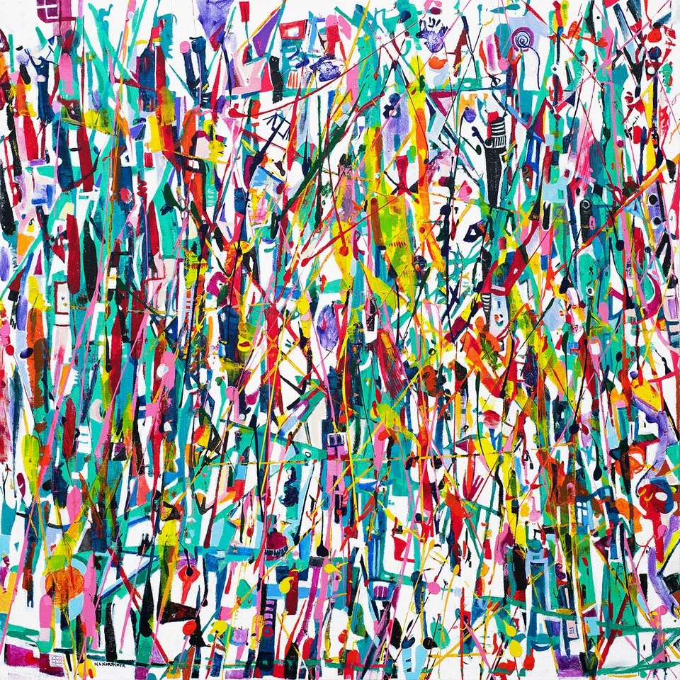 バリ絵画:title tak kenal lelah疲れ知らず バリ絵画:title tak kenal